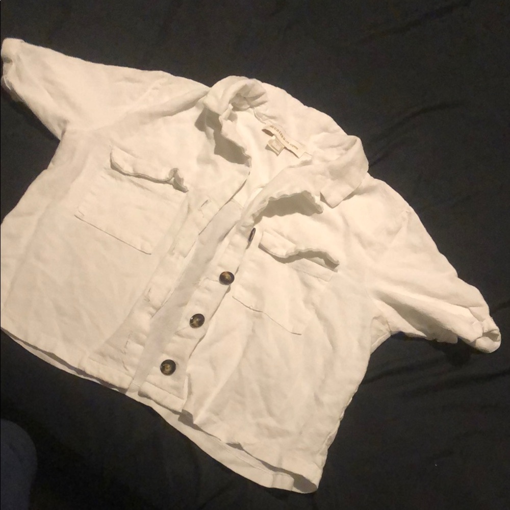 Monteau White Button Down Shirt Classic Style